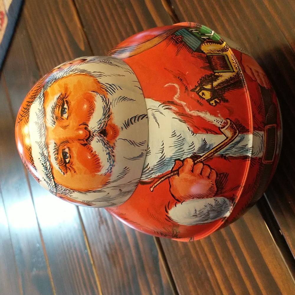 Vintage Roly Poly Santa